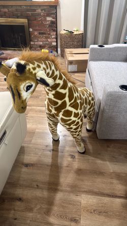 Large Standing Giraffe Stuffed Animal 3-4 ft