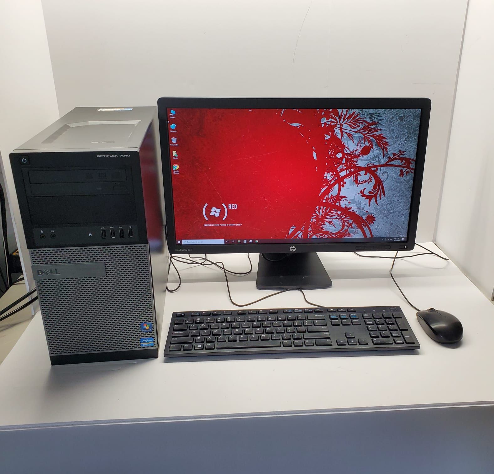 Dell Optiplex 7010, Intel Core i5, 3.40 GHz, 8 GB RAM, 500 GB Hard Drive, VGA Port, Dual Display Ports, DVDRW, Windows 10 Pro 64 Bits, Microsoft