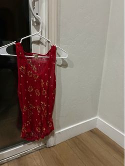 Lily Star Red Floral Lace Sleeveless Tank Top - Size XL