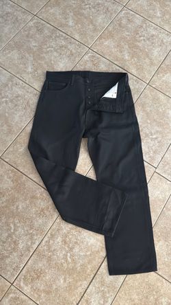 Levi 569 Black Coated Slim Jeans with Button Fly