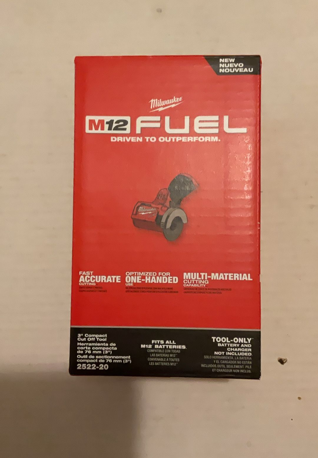 Brand New Milwaukee M12 Fuel Brushless 3” Compact Cut Off Tool. 120 Firm on Price. 120 Firme en Precio.