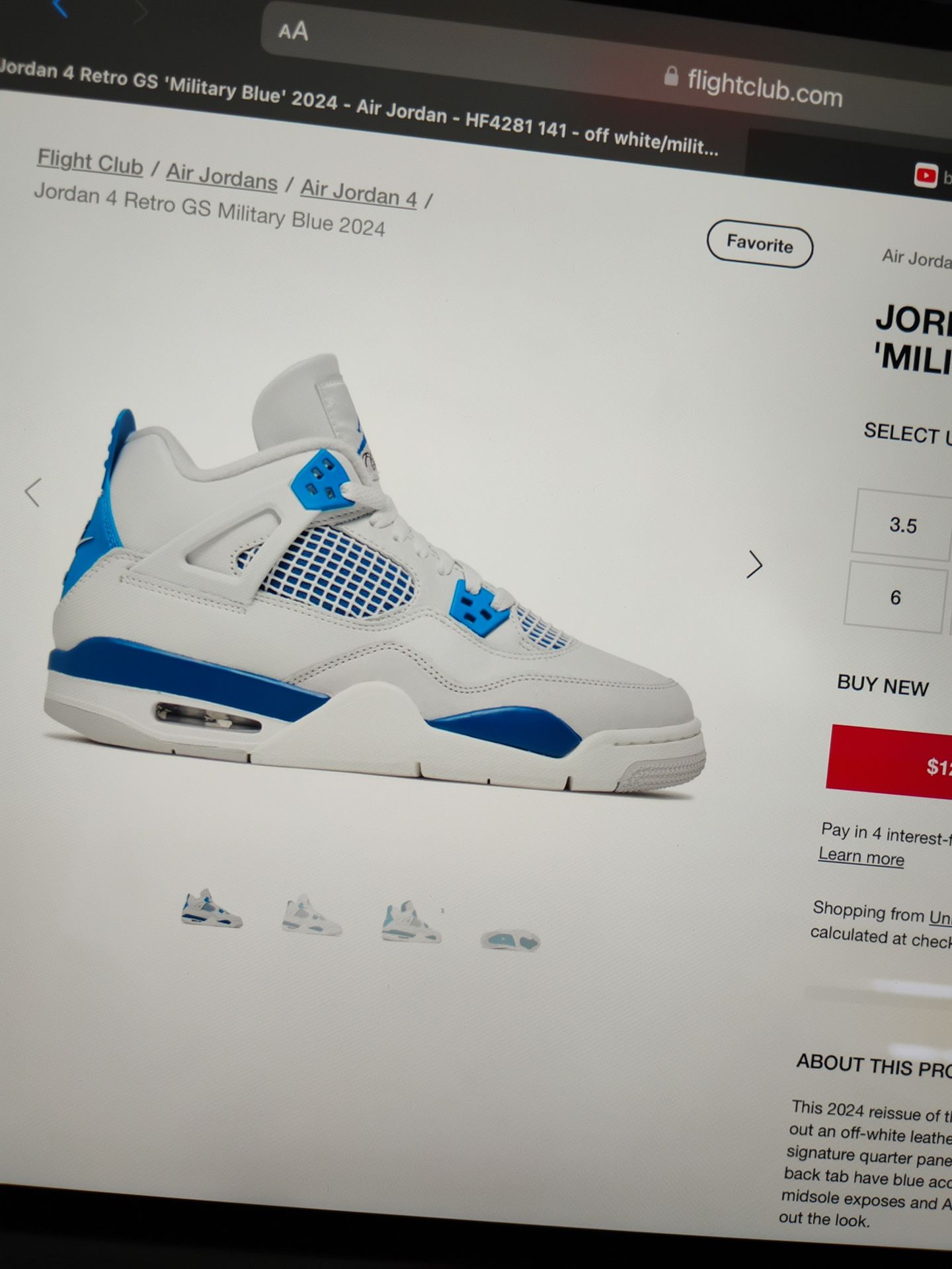 Jordan 4 Blue