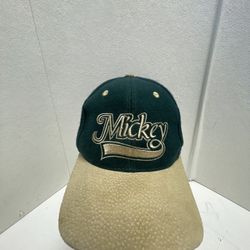 Vintage MICKEY MOUSE SnapBack Hat Cap WALT DISNEY GOOFY's HAT CO SCRIPT SPELLOUT