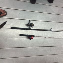 Two Fishing Poles One Child Pole