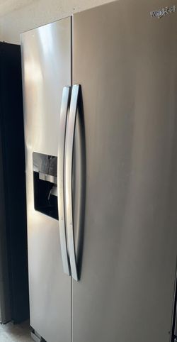 Whirlpool Side-by-Side Stainless Steel Refrigerator Fridge
