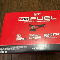 Milwaukee M18 Fuel Variable Speed 4 1/2-5 Inch Grinder Brand New Tool Only 2888-20