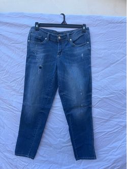 Women's Distressed Blue Skinny Jeans