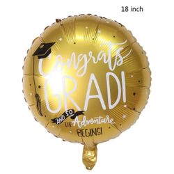 Foil Graduation Balloons 18” Quantity Of 5 