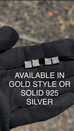 Moissanite Diamond Cube Cut Earrings 5mm