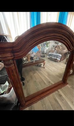 Wooden Large Mirror