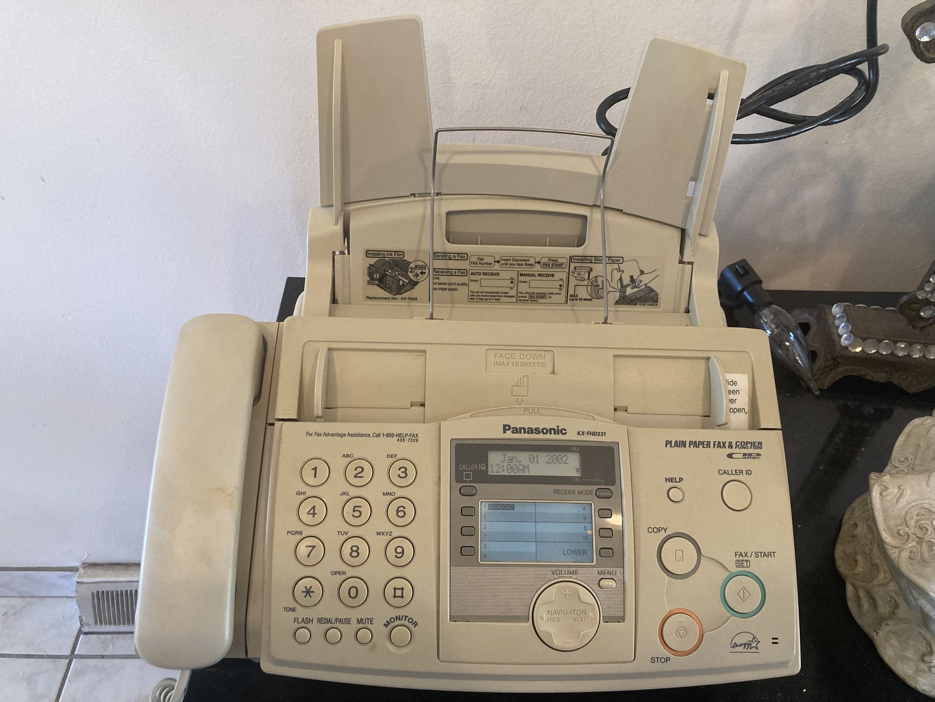 Panasonic Fax Machine And Copy Phone
