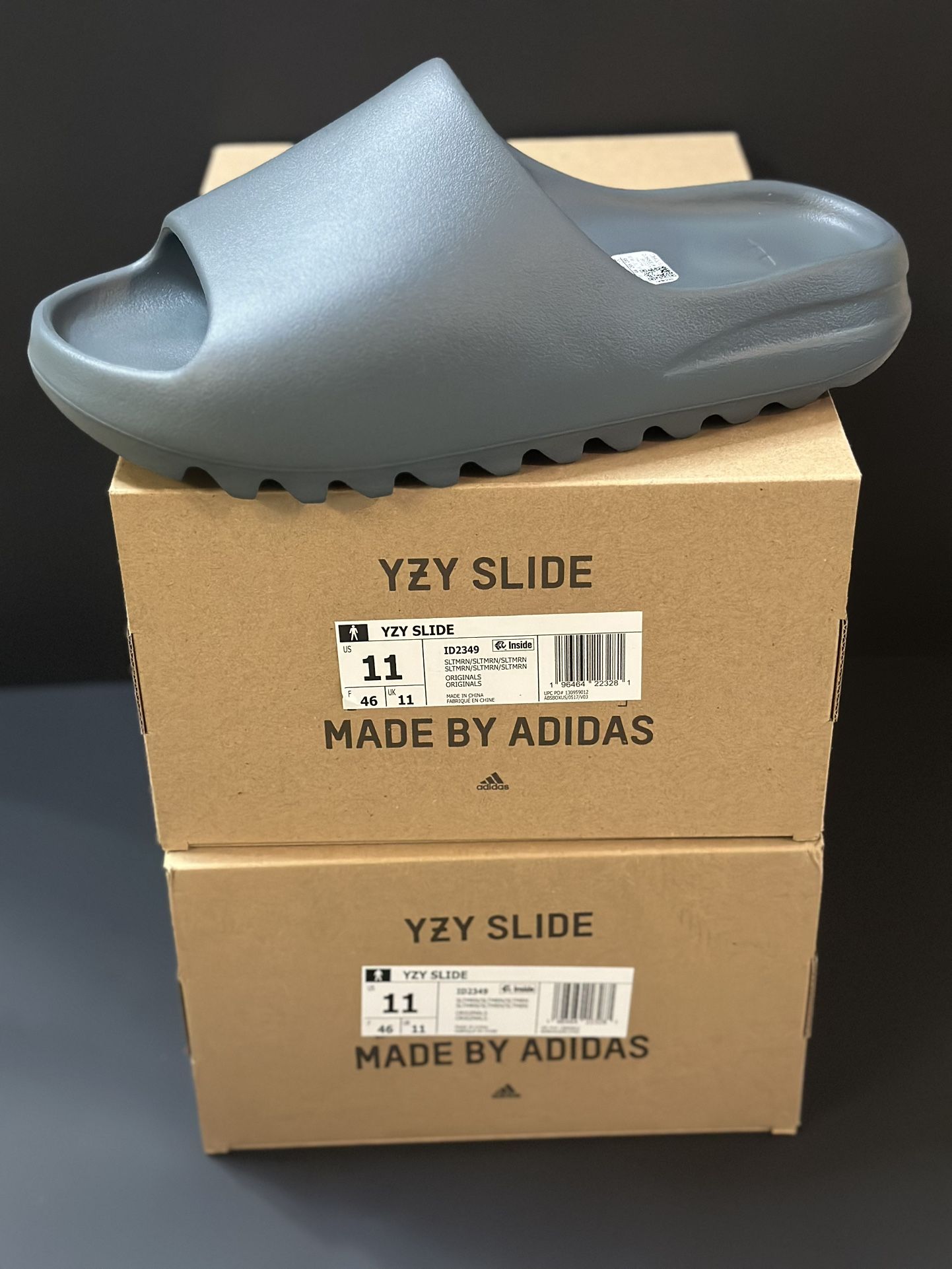 BRAND NEW YEEZY x ADIDAS SLIDES “SLATE MARINE” FOR SALE!!! MEN SIZE 11 $125