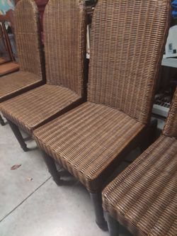 Set Of 4 Pier One Rattan Chairs