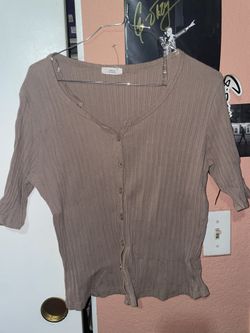 Brown Stretchy Shirt 