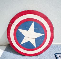 Moving must go! Captain America Shield Wood Wall Art 17” x 17” – Ready to Hang