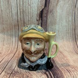 Royal Doulton "Veteran Motorist" D6637 Toby Jug Mug 4.5"