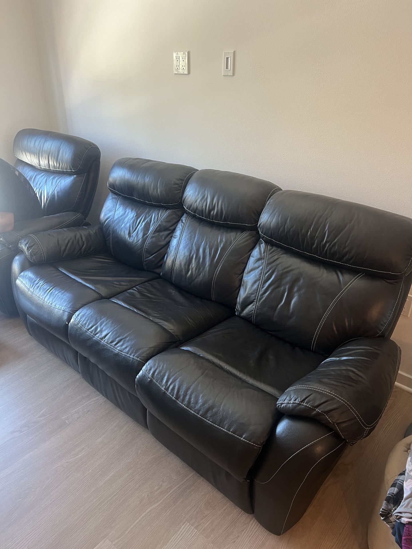 Leather Recliner Couch