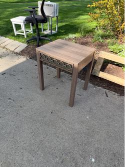 Wooden End Table , one Drawer, 22 by 18, 25 high, $15