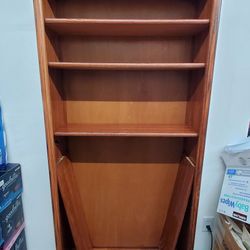 Solid wood bookshelf has all the shelves    72 tall & 32 long 