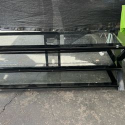 3 Shelves Glass TV Stand k