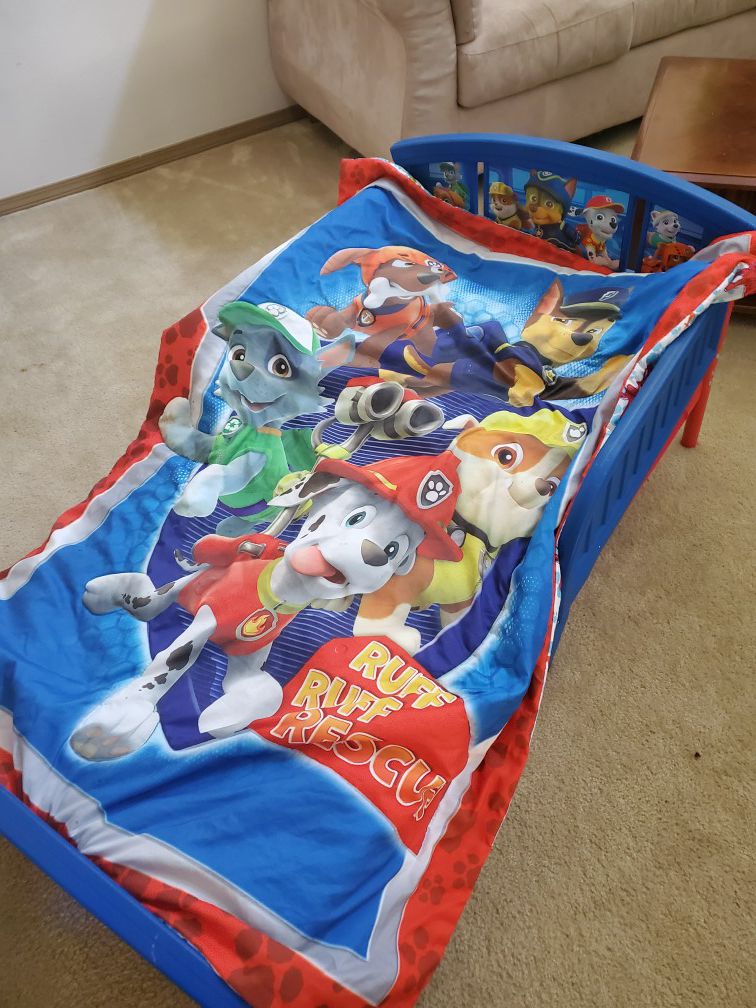 Paw Patrol Toddler Bed with Bedding