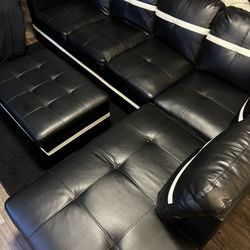 Faux Leather sectional 