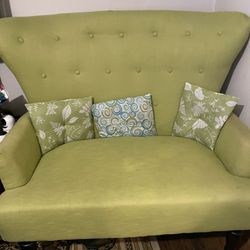 Green Two Seater Couch 