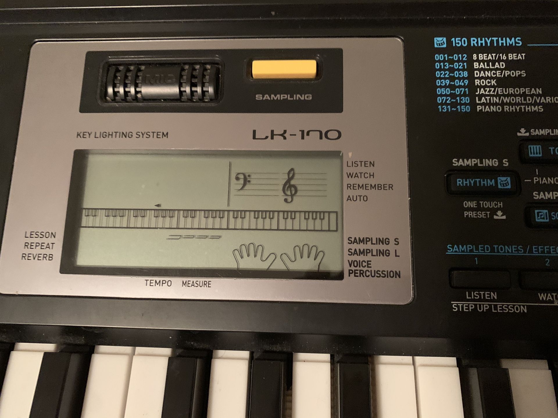 Casio Keyboard with stand - LK170 (with lighted keys)