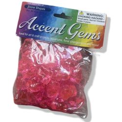 NEW Pack Of Pink Acrylic Accent Gems