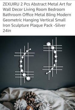 New 2pc Abstact Wall Decor 24"