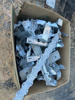 Large box of Strong Tie Brackets and Part