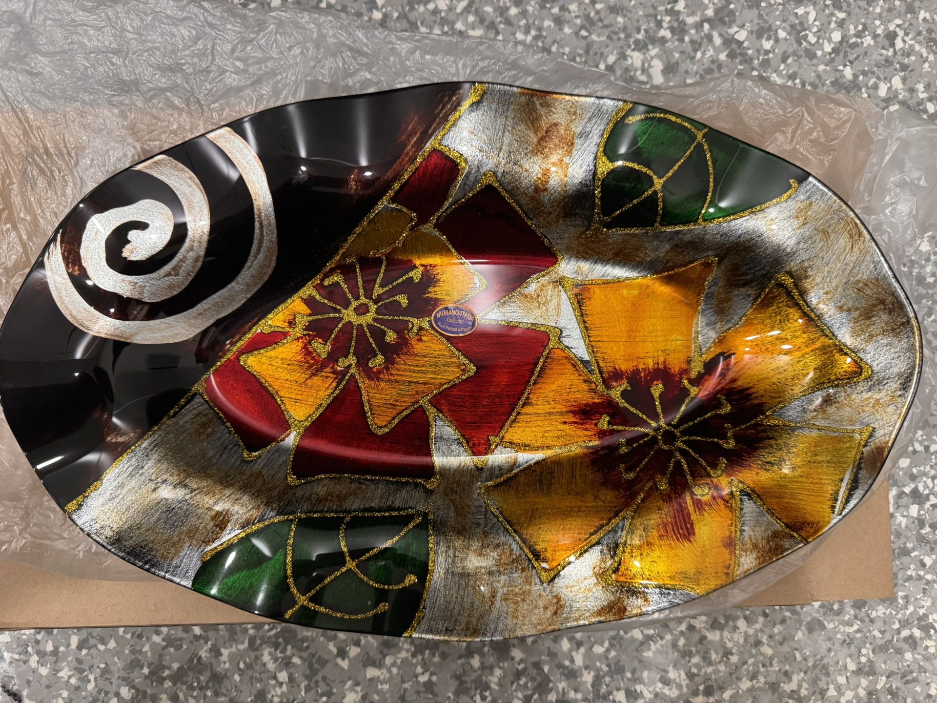 Brand New Hand Painted Tray Platter