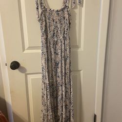 Blue And Purple Spotted Dress