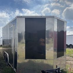 ✔️7x16 tandem axle black