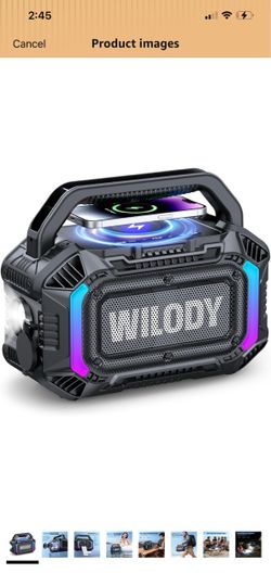 Speakers Bluetooth Wireless, 100W Loud Outdoor Speaker with Bass, IPX7 Waterproof Floatable, 20H Playtime, Wireless Charge, TWS, RGB Light, Portable S