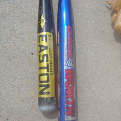 Easton softball bats and gloves