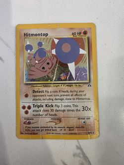 Hitmontop holo foil 2001 card 3/75 Pokemon TCG Neo Discovery - HP