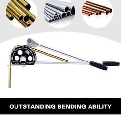 Pipe Bender, 3/4 Inch OD Pipe Bending Capacity 180 Degree Manual Bending with Non-Slip Handle, p