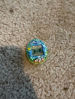 Tamagotchi Virtual Pet Green Checkered