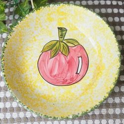 ZRIKE Vegetable fantasy 9 1/2" individual pasta bowl Portugal handpainted