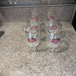6 Stella Artois Chalices. 