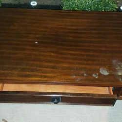 Wood Coffee Table & Drawer OBO