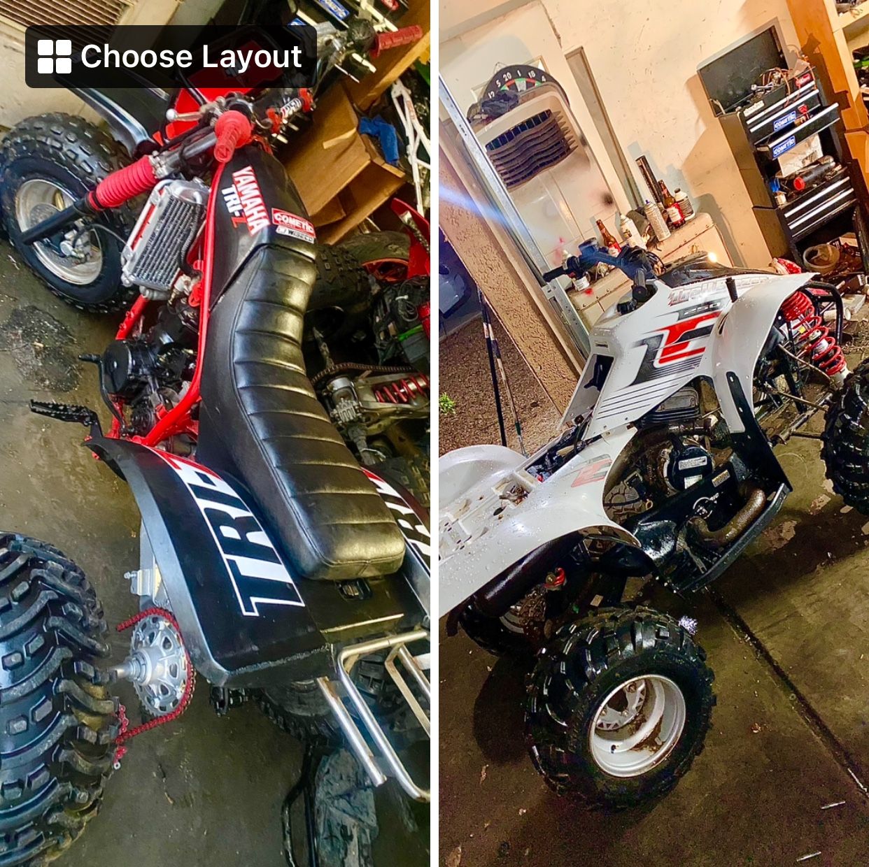 1986 Yamaha Tri Z 250cc & 2006 Polaris Trailblazer 250cc