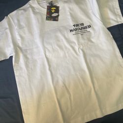 size medium white bape t for the low 
