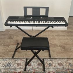 Yamaha Keyboard w/ stand and bench PSR EW310