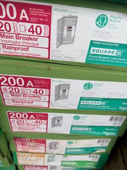 200 amp 120/240v 20 space outdoor electrical subpanel
