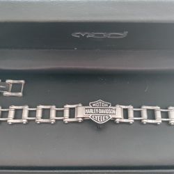 Men's stainless steel Harley Davidson chain link bracelet