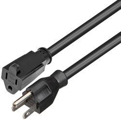 ProX XC-P141-25, 110v to 110v Female Power Cord 14AWG 3 Prong Black - 25 Feet
