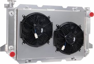 3 Row Radiator + Shroud Fan Replacement for 1 Ford F100 150 250 Bronco V8 5.0L 5.8L 86 87 88 89 90 91 92 93 94 95 96 Engine Cooling Radiators