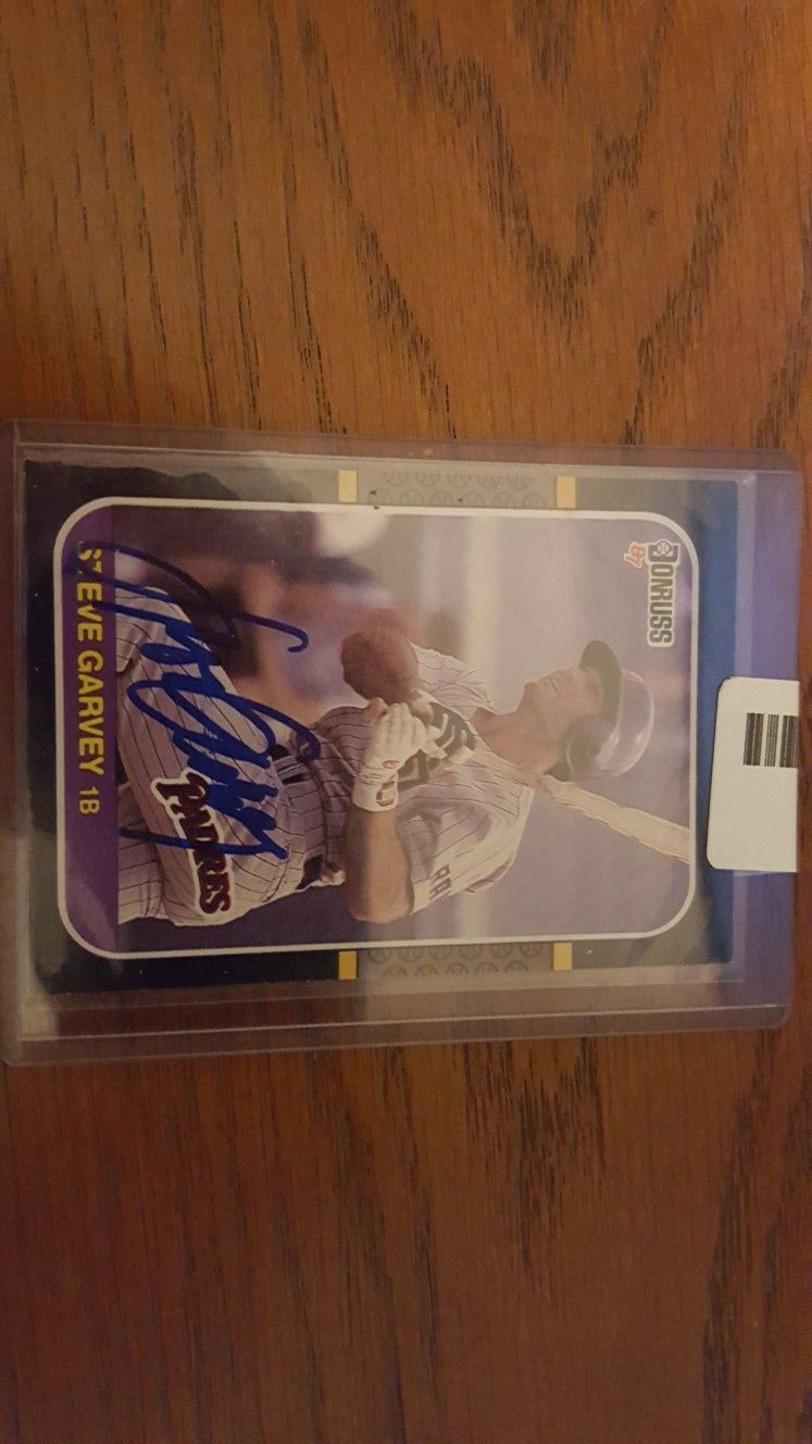 Steve Garvey Autographed 1987 Donruss Card #81 Padres Authentic Encased